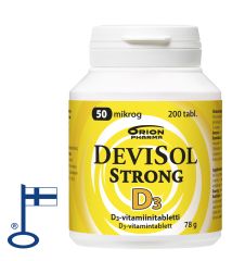 DEVISOL STRONG 50 MIKROG IMESKELYTABLETTI 200 TABL